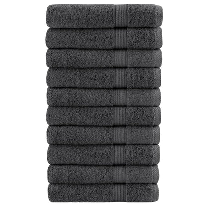 vidaXL Premium Sauna Towels SOLUND 10pcs Anthracite 80x200cm 600gsm
