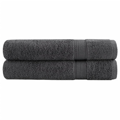 vidaXL Premium Towels "SOLUND" 2 pcs Anthracite 100x200 cm 600 gsm