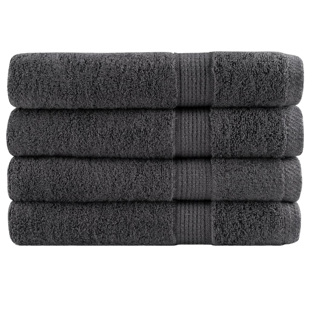 vidaXL Premium Towels "SOLUND" 4 pcs Anthracite 100x200 cm 600 gsm