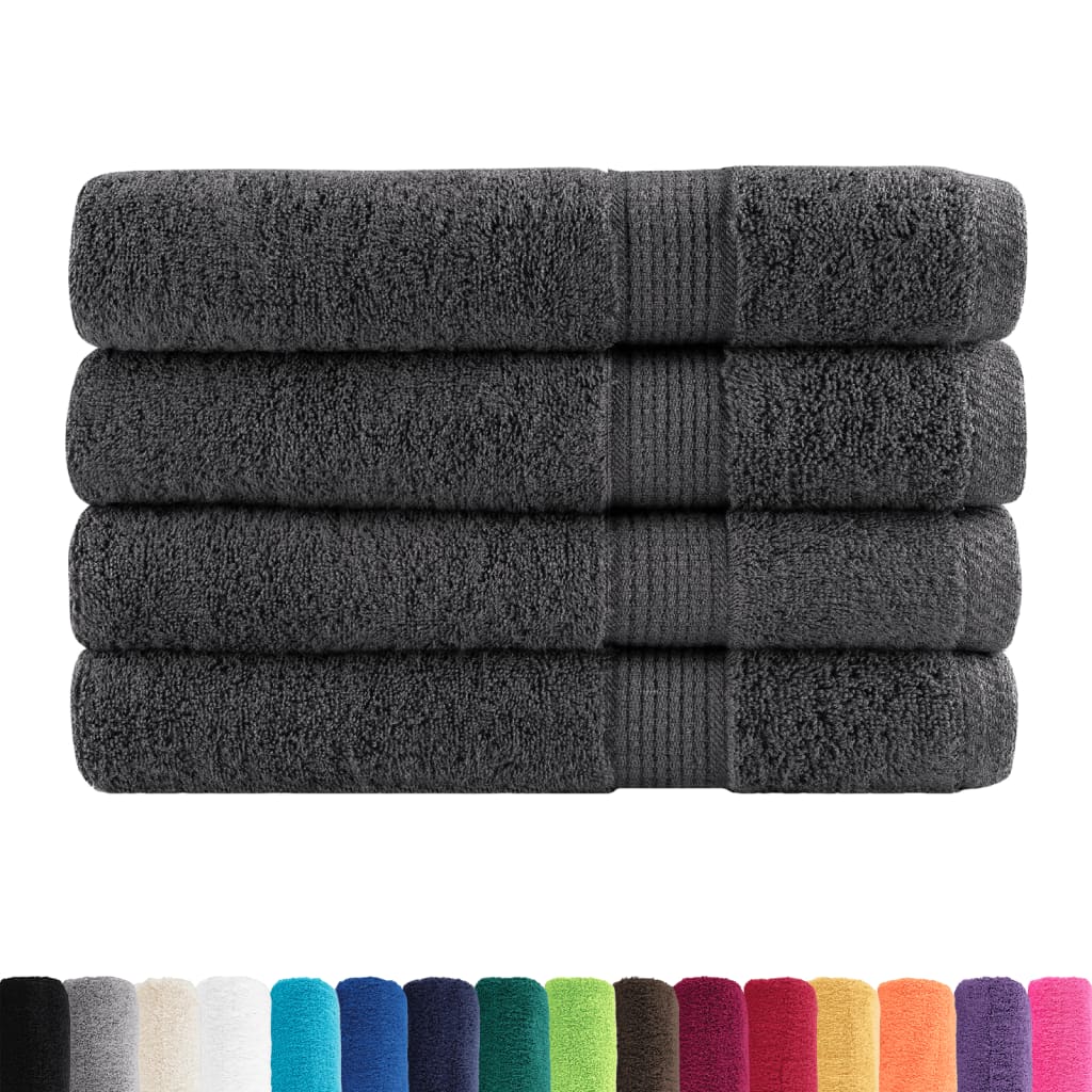 vidaXL Premium Towels "SOLUND" 4 pcs Anthracite 100x200 cm 600 gsm