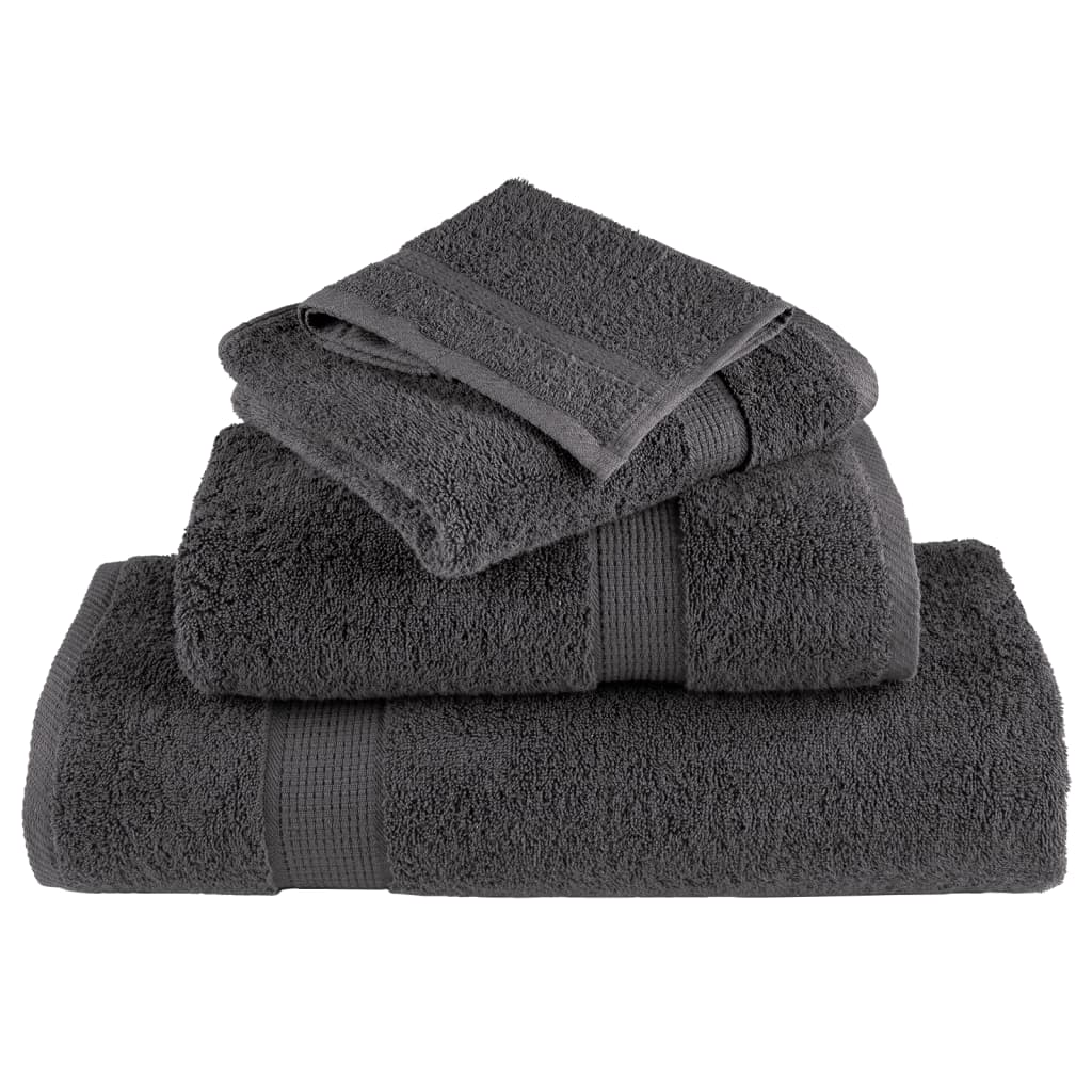 vidaXL Premium Towels "SOLUND" 4 pcs Anthracite 100x200 cm 600 gsm
