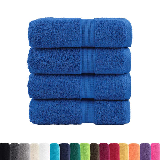 vidaXL Premium Wash Towels "SOLUND" 4 pcs Blue 30x30 cm 600 gsm