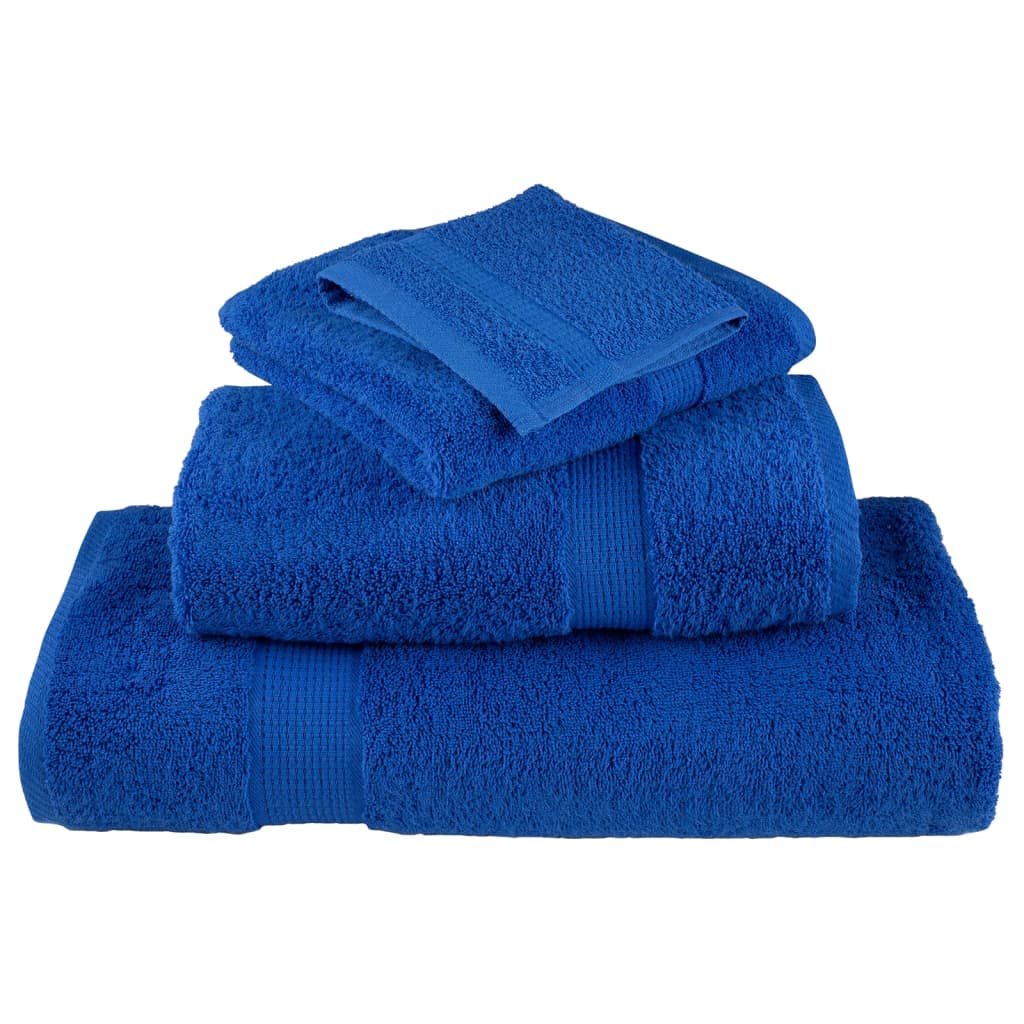 vidaXL Premium Wash Towels "SOLUND" 4 pcs Blue 30x30 cm 600 gsm