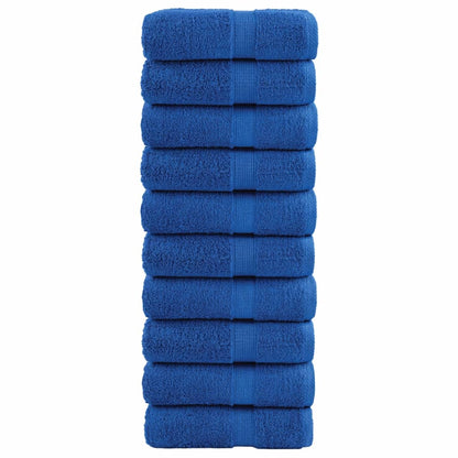 vidaXL Premium Wash Towels "SOLUND" 10 pcs Blue 30x30 cm 600 gsm