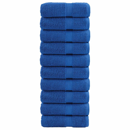 vidaXL Premium Wash Towels "SOLUND" 10 pcs Blue 30x30 cm 600 gsm