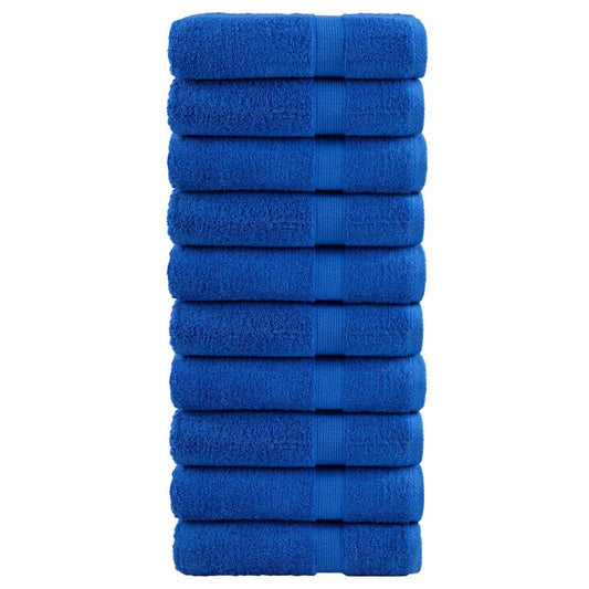 vidaXL Premium Shower Towels "SOLUND" 10 pcs Blue 70x140 cm 600 gsm