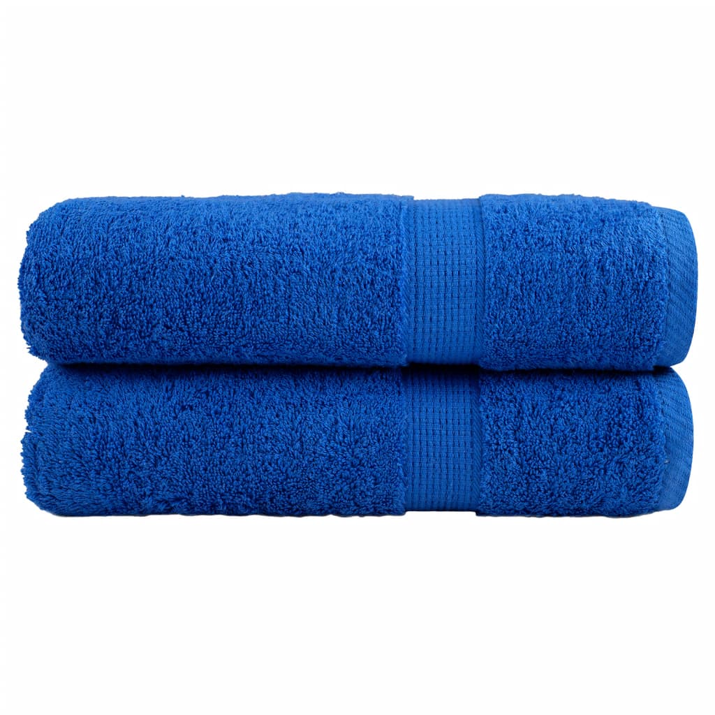 vidaXL Premium Bath Towels "SOLUND" 2 pcs Blue 100x150 cm 600 gsm