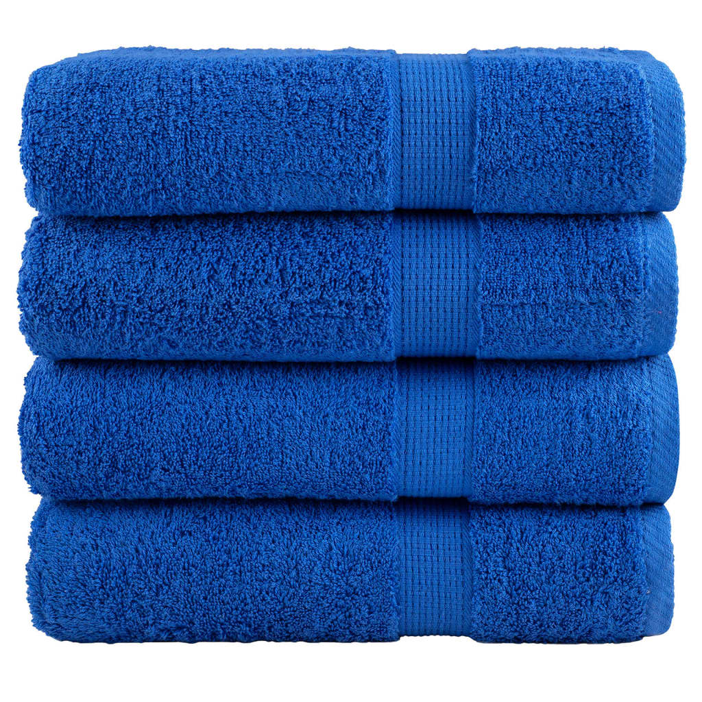 vidaXL Premium Bath Towels "SOLUND" 4 pcs Blue 100x150 cm 600 gsm