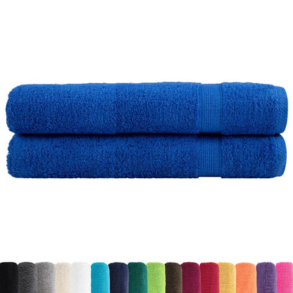 vidaXL Premium Sauna Towels "SOLUND" 2 pcs Blue 80x200 cm 600 gsm