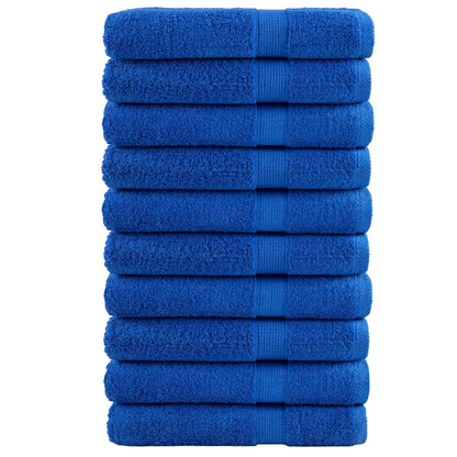 vidaXL Premium Sauna Towels "SOLUND" 10 pcs Blue 80x200 cm 600 gsm