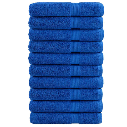vidaXL Premium Sauna Towels "SOLUND" 10 pcs Blue 80x200 cm 600 gsm