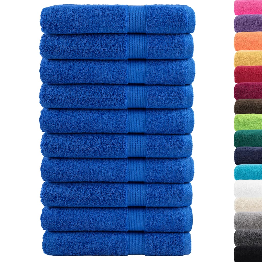 vidaXL Premium Sauna Towels "SOLUND" 10 pcs Blue 80x200 cm 600 gsm