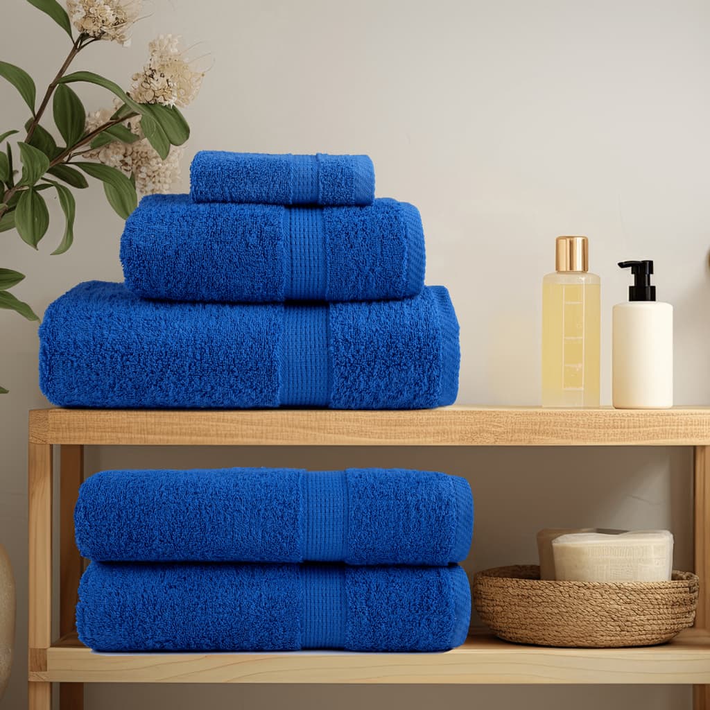 vidaXL Premium Towels "SOLUND" 2 pcs Blue 100x200 cm 600 gsm