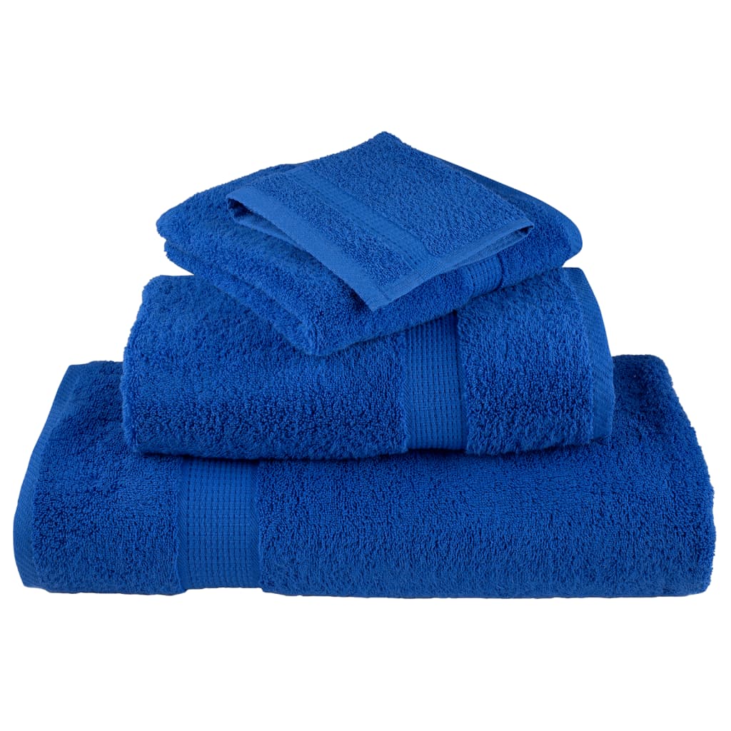 vidaXL Premium Towels "SOLUND" 2 pcs Blue 100x200 cm 600 gsm
