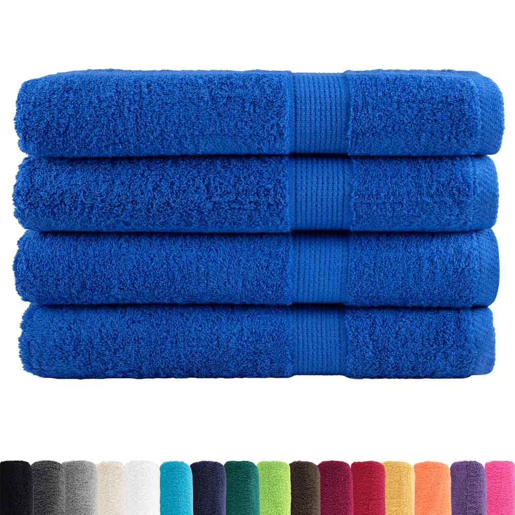 vidaXL Premium Towels SOLUND 4pcs Blue 100x200cm 600gsm
