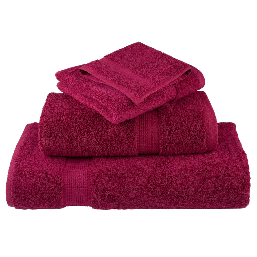 vidaXL Premium Wash Towels "SOLUND" 10 pcs Bordeaux 30x30 cm 600 gsm
