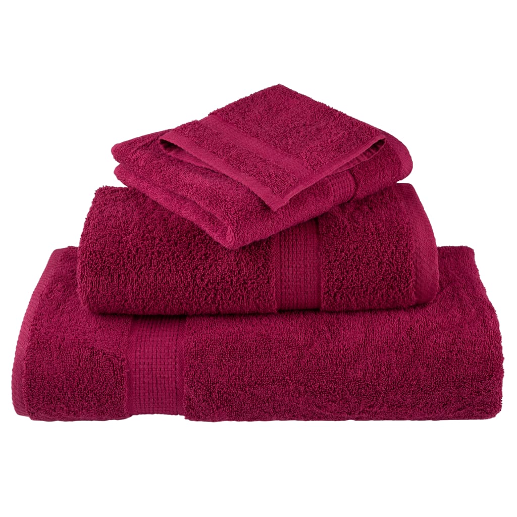 vidaXL Premium Hand Towels "SOLUND" 2 pcs Bordeaux 50x100 cm 600 gsm