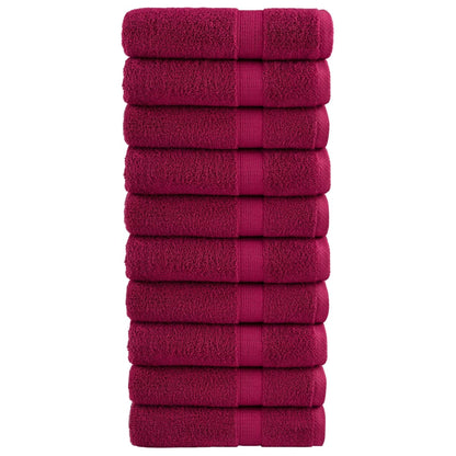 vidaXL Premium Hand Towels SOLUND 10pcs Bordeaux 50x100cm 600gsm