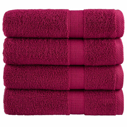 vidaXL Premium Shower Towels "SOLUND" 4 pcs Bordeaux 70x140 cm 600 gsm