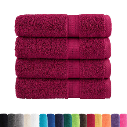 vidaXL Premium Shower Towels "SOLUND" 4 pcs Bordeaux 70x140 cm 600 gsm