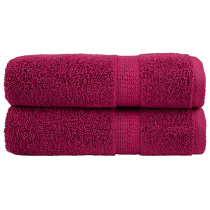 vidaXL Premium Bath Towels "SOLUND" 2 pcs Bordeaux 100x150 cm 600 gsm