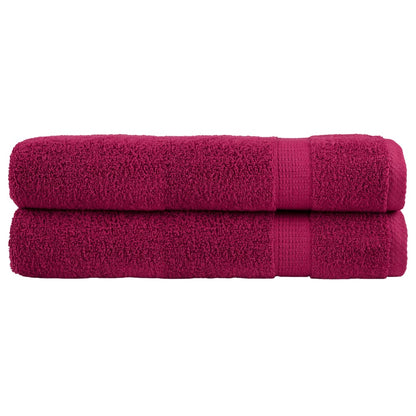 vidaXL Premium Sauna Towels "SOLUND" 2 pcs Bordeaux 80x200 cm 600 gsm