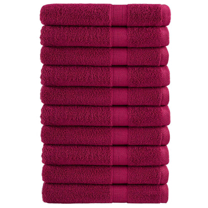 vidaXL Premium Towels SOLUND 10pcs Bordeaux 100x200cm 600gsm