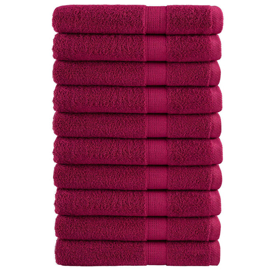 vidaXL Premium Towels SOLUND 10pcs Bordeaux 100x200cm 600gsm