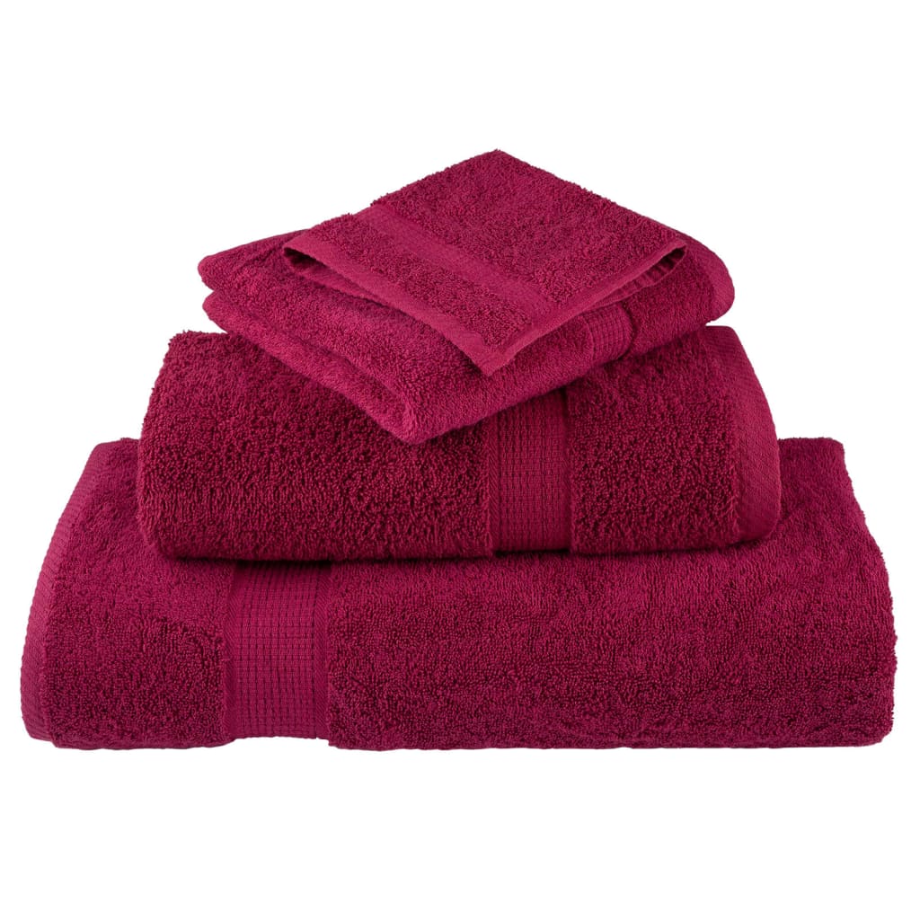 vidaXL Premium Towels SOLUND 10pcs Bordeaux 100x200cm 600gsm