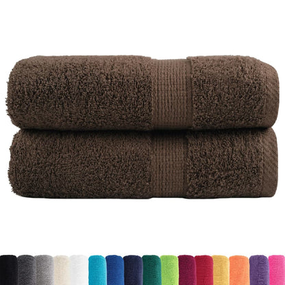vidaXL Premium Wash Towels "SOLUND" 2 pcs Brown 30x30 cm 600 gsm