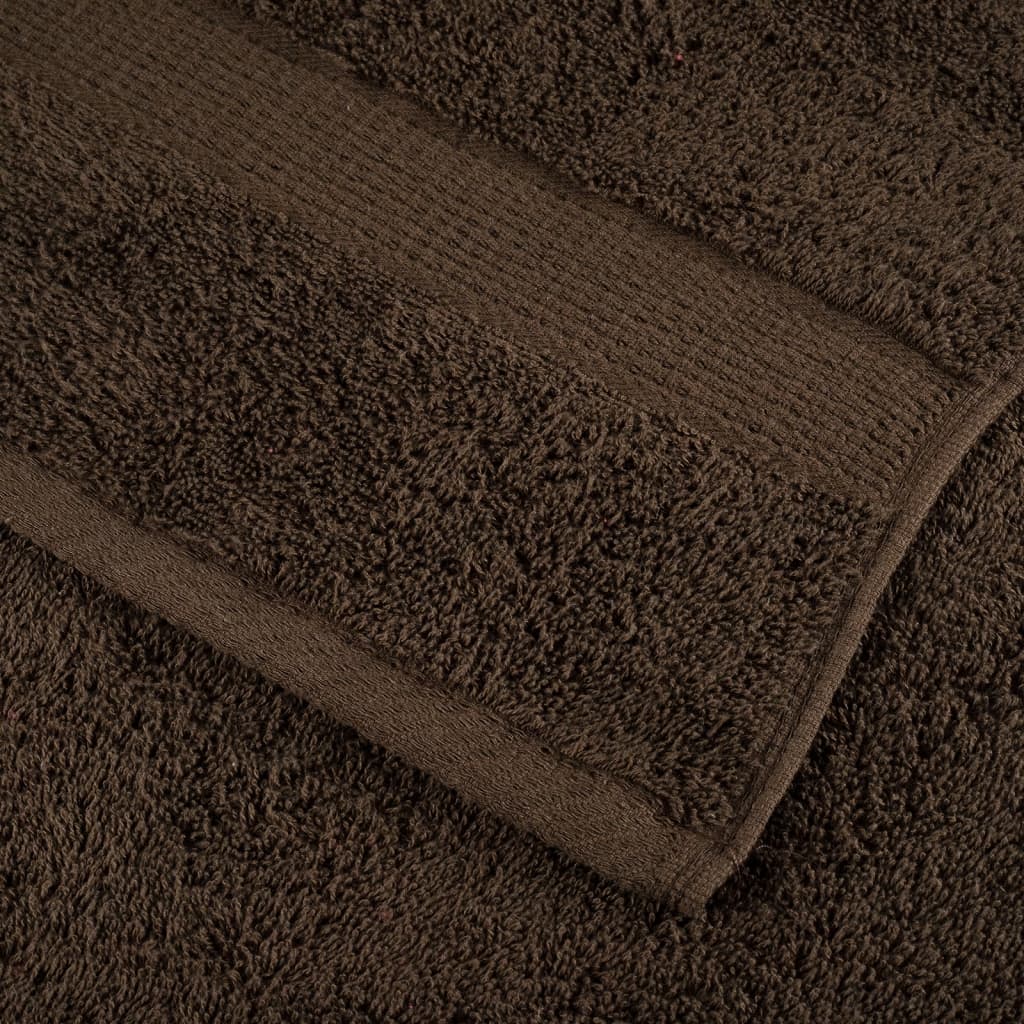 vidaXL Premium Guest Towels "SOLUND" 10 pcs Brown 30x50 cm 600 gsm