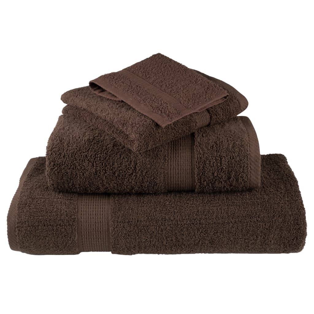 vidaXL Premium Shower Towels "SOLUND" 2 pcs Brown 70x140 cm 600 gsm