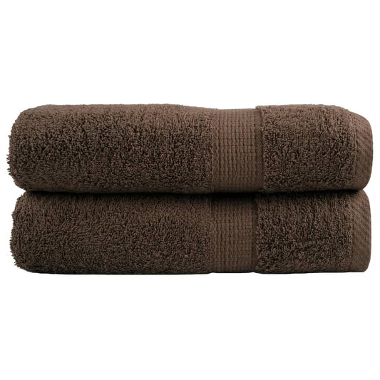 vidaXL Premium Bath Towels SOLUND 2pcs Brown 100x150cm 600gsm