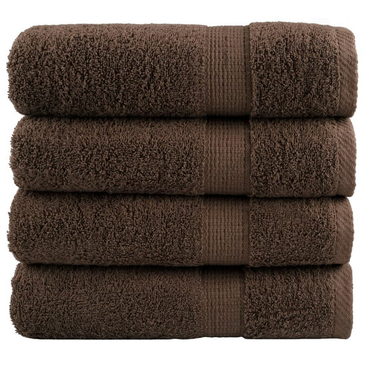 vidaXL Premium Bath Towels SOLUND 4pcs Brown 100x150cm 600gsm