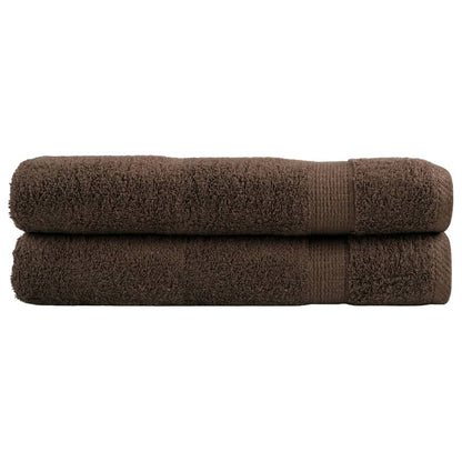vidaXL Premium Sauna Towels "SOLUND" 2 pcs Brown 80x200 cm 600 gsm
