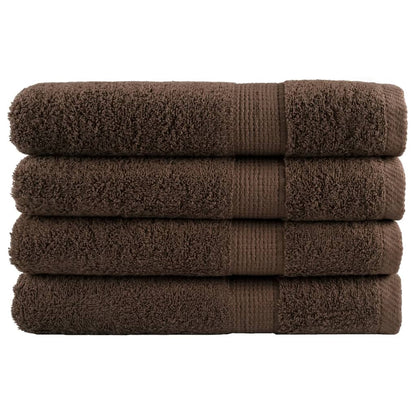 vidaXL Premium Sauna Towels "SOLUND" 4 pcs Brown 80x200 cm 600 gsm