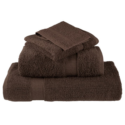 vidaXL Premium Sauna Towels "SOLUND" 10 pcs Brown 80x200 cm 600 gsm