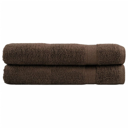 vidaXL Premium Towels "SOLUND" 2 pcs Brown 100x200 cm 600 gsm