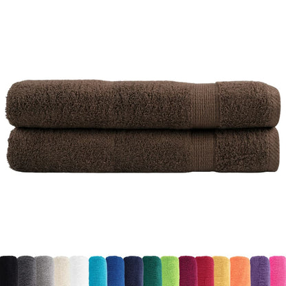 vidaXL Premium Towels "SOLUND" 2 pcs Brown 100x200 cm 600 gsm
