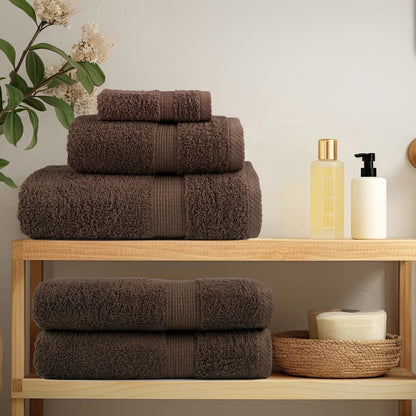 vidaXL Premium Towels "SOLUND" 2 pcs Brown 100x200 cm 600 gsm