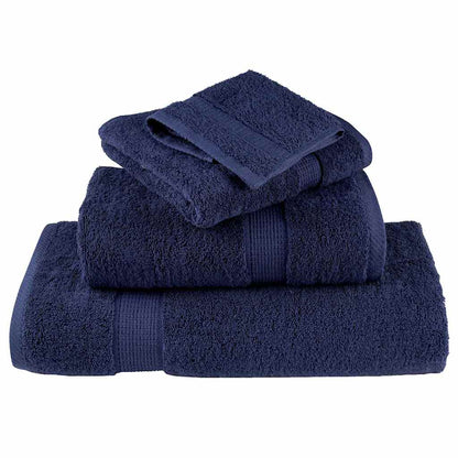 vidaXL Washcloths 4 pcs Navy blue 15 x 21 cm Cotton