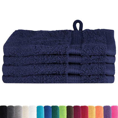 vidaXL Washcloths 4 pcs Navy blue 15 x 21 cm Cotton