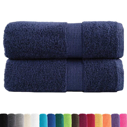 vidaXL Premium Wash Towels "SOLUND" 2 pcs Navy Blue 30x30 cm 600 gsm