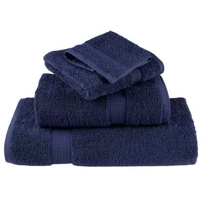 vidaXL Premium Wash Towels "SOLUND" 2 pcs Navy Blue 30x30 cm 600 gsm