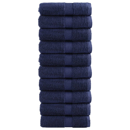 vidaXL Premium Wash Towels "SOLUND" 10 pcs Navy Blue 30x30 cm 600 gsm