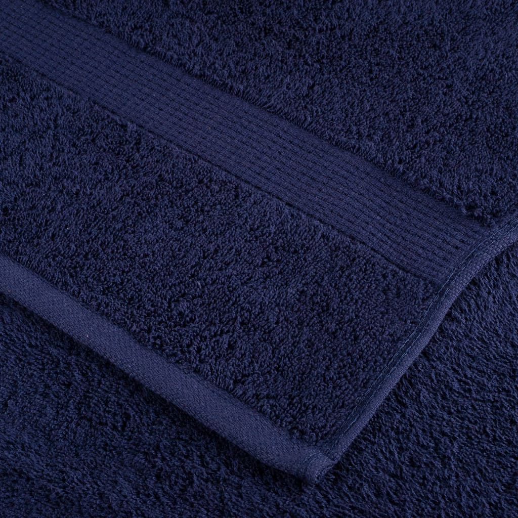 vidaXL Premium Hand Towels "SOLUND" 2 pcs Navy Blue 50x100 cm 600 gsm