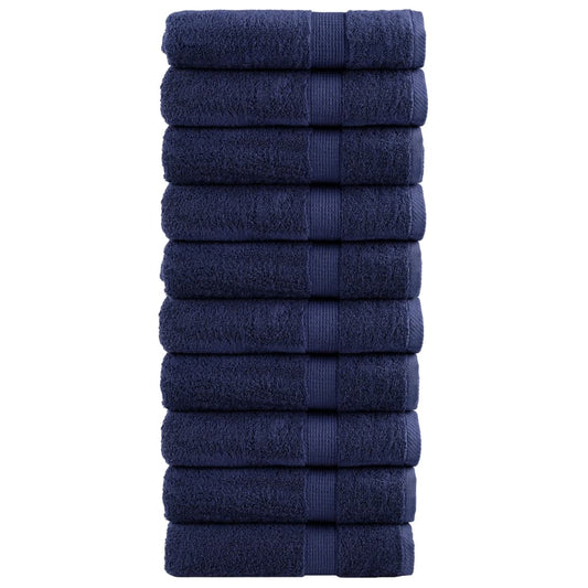 vidaXL Premium Shower Towels SOLUND 10pcs Navy Blue 70x140cm 600gsm