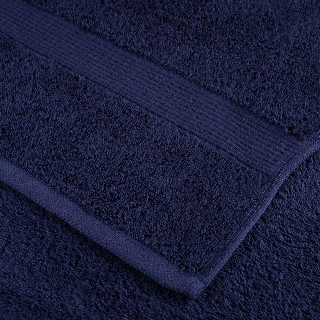 vidaXL Premium Bath Towels "SOLUND" 2 pcs Navy Blue 100x150 cm 600 gsm