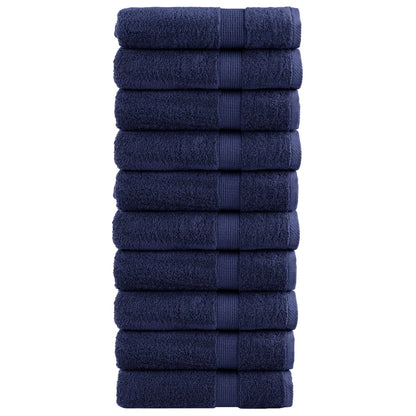 vidaXL Premium Bath Towels SOLUND 10pcs Navy Blue 100x150cm 600gsm