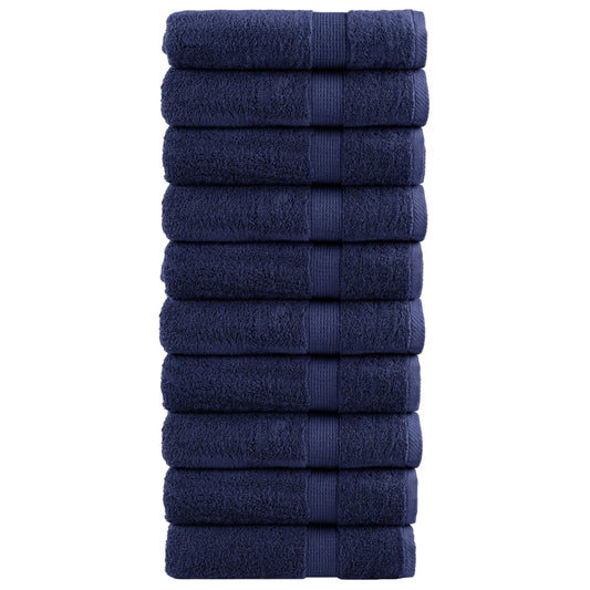 vidaXL Premium Bath Towels SOLUND 10pcs Navy Blue 100x150cm 600gsm